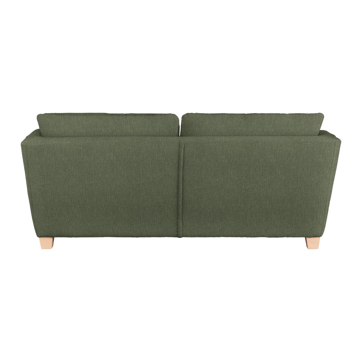 3-Sitzer-Sofa Devado Olivgrün - Olivgrün/Naturfarben, Holz/Textil (216/70-85/95cm) - Mömax