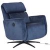 Tv-fotelj Riva, Temno Modra, Žamet, Relax Funkcija - črna/temno modra, Moderno, kovina/tekstil (71/108/176cm)
