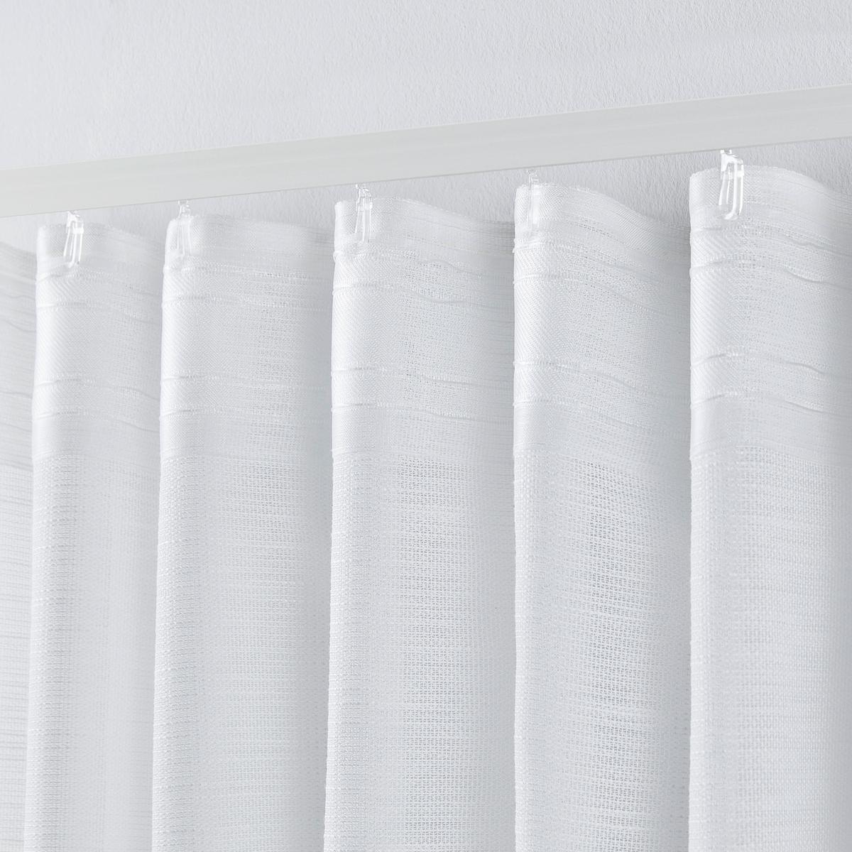 Fertigvorhang Eva in Weiss ca. 140x255cm - Weiss, Romantik / Landhaus, Textil (140/255cm) - Premium Living