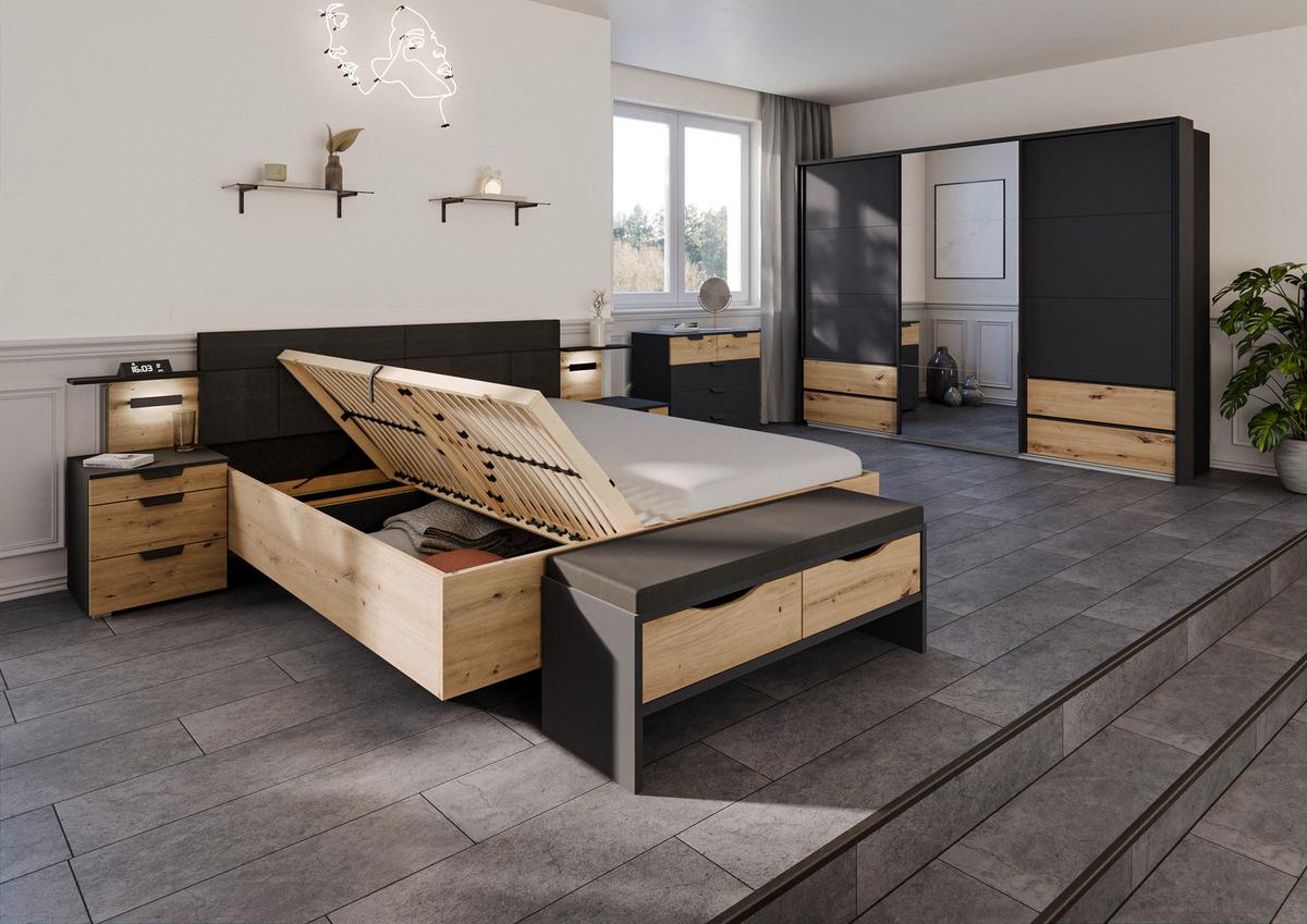Ormar S Kliznim Vratima Karpo - siva/hrast Artisan, Moderno, drvni materijal/plastika (271/210/62cm) - Premium Living