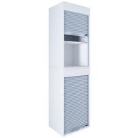 Pisarniška Omara Aktos Xl, Bela, Siva - siva/bela, Moderno, umetna masa/leseni material (50/186/40cm) - MID.YOU