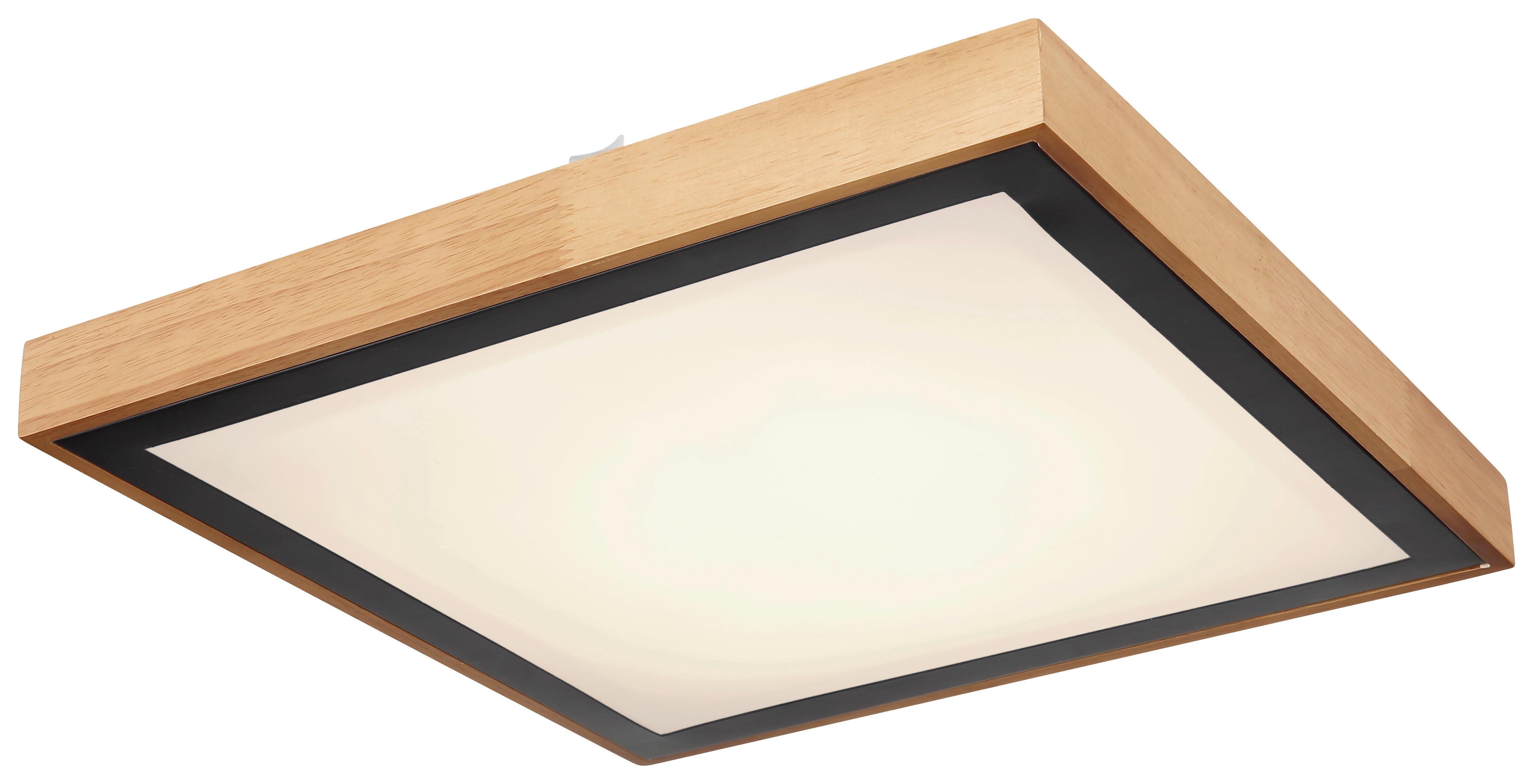 LAMPA SUFITOWA LUISA - czarny/brązowy, Design, tworzywo sztuczne/metal (39/39/9cm) - Novel