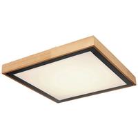 LAMPA SUFITOWA LUISA - czarny/brązowy, Design, tworzywo sztuczne/metal (39/39/9cm) - Novel