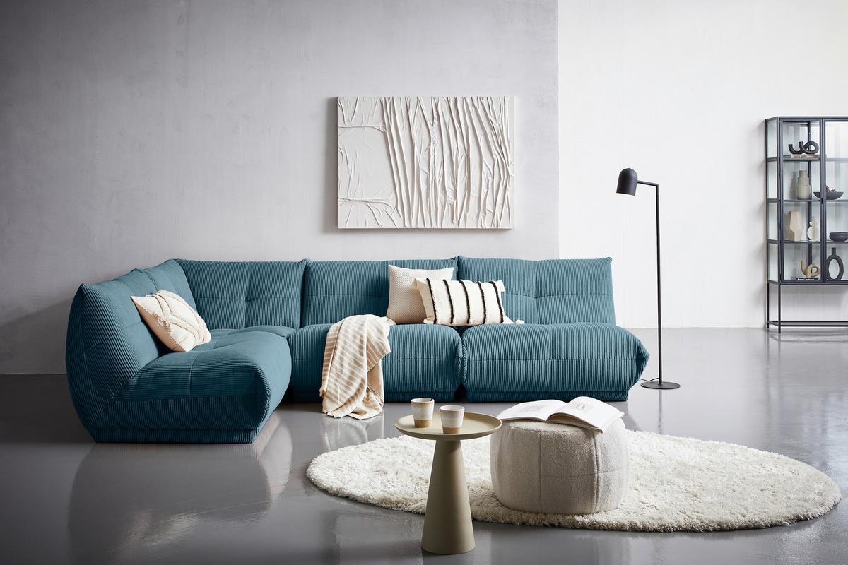 Modul Sofa Giselle Ottomane Petrol - Petrol, Trend, Textil (105/80/185cm) - Livetastic