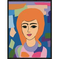BILD urb-funky-023-30x40-frx-frzw - Blau/Schwarz, Basics, Holz/Kunststoff (30/40/10cm)