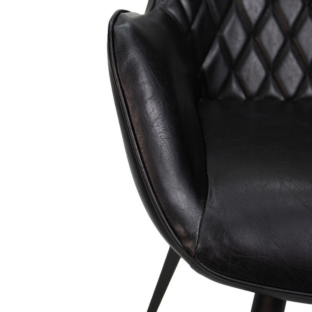 STUHL-SET COSE - Schwarz, KONVENTIONELL, Textil/Metall (62/83/60cm) - MID.YOU