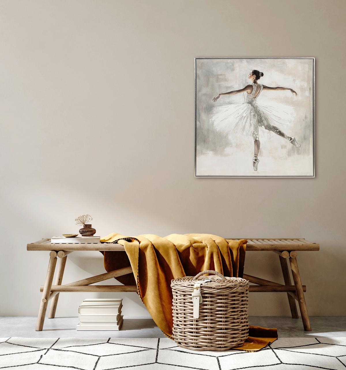 Tablou cu ramă Magali cca. 80x80 cm - argintiu/multicolor, Modern, plastic/textil (80/80/2,8cm) - Mömax