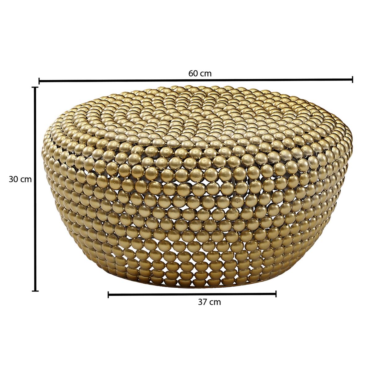 Klubska Miza Wl6.456 - zlate barve, Moderno, kovina (60/60/30cm) - MID.YOU