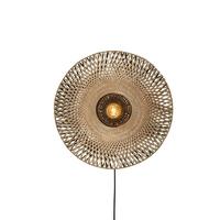 KINKIET KALIMANTAN/W12/BN - czarny/jasnobrązowy, Design, materiały naturalne (47/13cm) - Good & Mojo