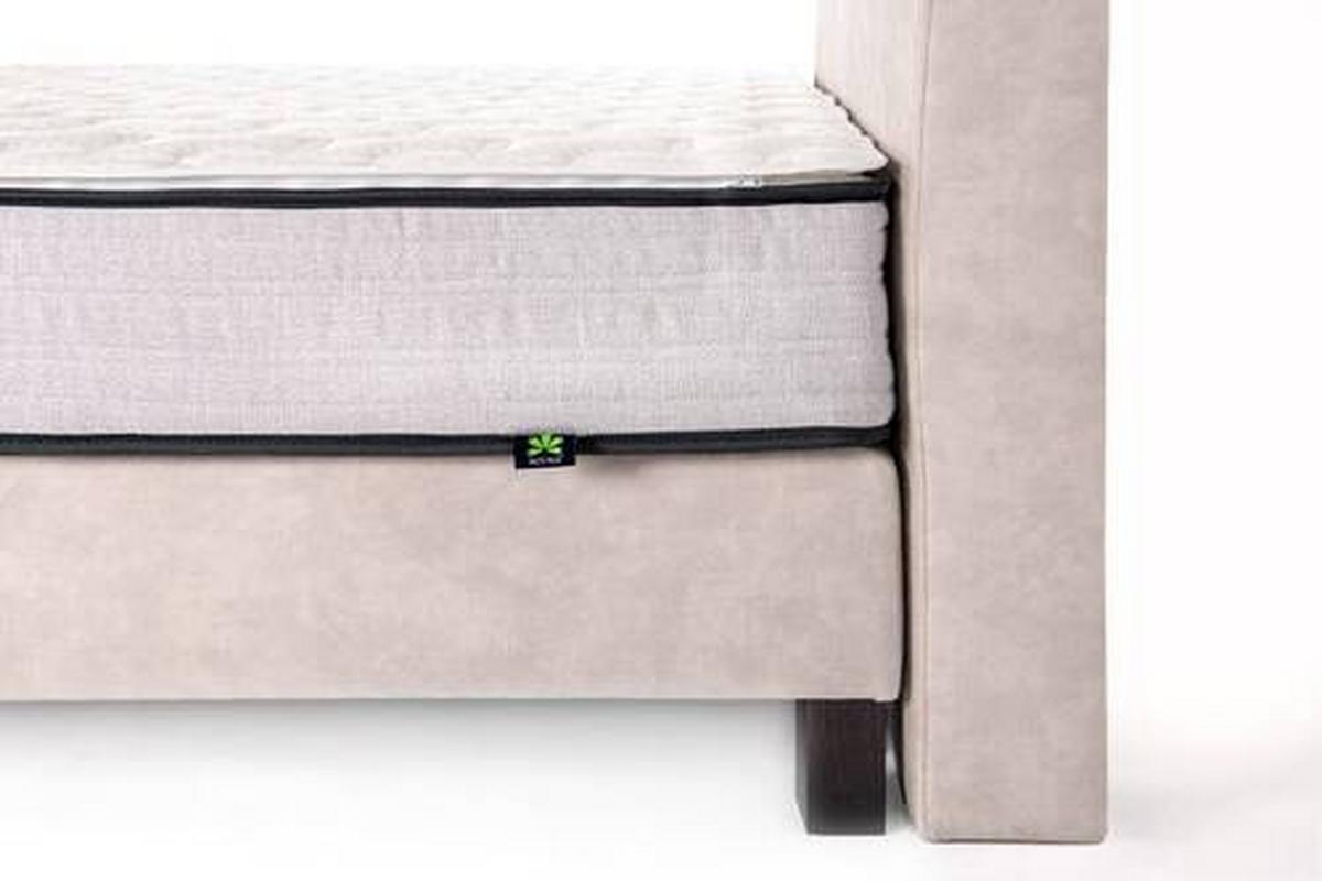Boxspring Ágy Pasadena - krém, Modern, faalapú anyag/textil (160/200cm)