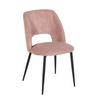 Stuhl Zoe in Rosa - Schwarz/Rosa, LIFESTYLE, Textil/Metall (51/82/57cm) - Mömax