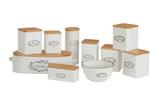 Box mit Deckel Lore in Weiß ca. 2,6l - Naturfarben/Weiß, ROMANTIK / LANDHAUS, Holz/Metall (14/14/16cm) - Zandiara