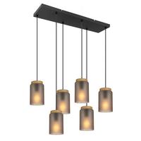 LAMPA WISZĄCA MAJA - czarny/szary, Trend, metal/szkło (77,5/24/120cm) - Novel