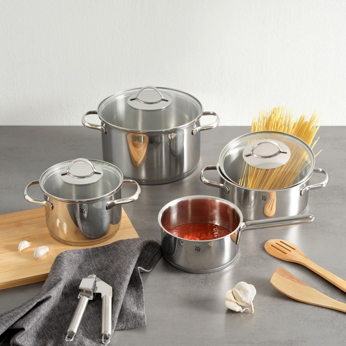 Kochtopfset WMF Provence Plus Edelstahlfarben 7-teilig - Edelstahlfarben, KONVENTIONELL, Metall (57/30/26cm) - WMF