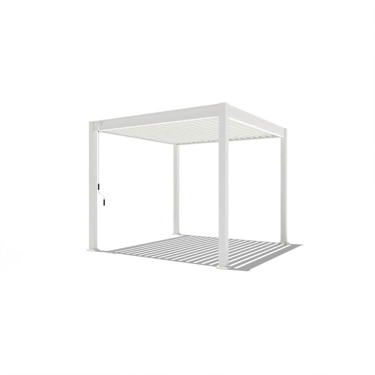 Pergola Trumpf, Bela Visok Sijaj, 3x3m - bela/visoki sijaj, Basics, kovina (300/255/300cm) - Gardenson