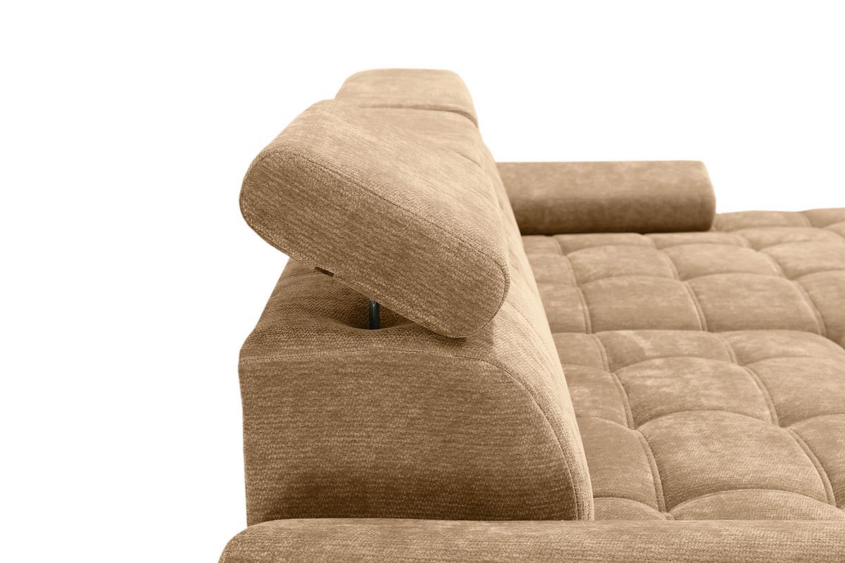 Kutna Garnitura Vegas - crna/bež-smeđa, Design, drvo/tekstil (294/173cm) - Modern Living