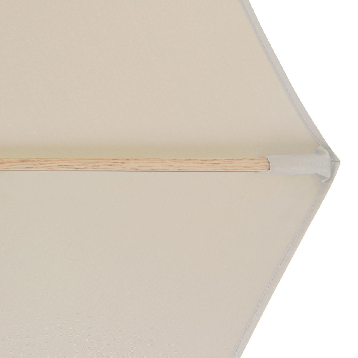 Sonnenschirm Alu Wood Ultra Naturfarben ca. 350x350cm - Eschefarben/Naturfarben, Design, Textil/Metall (350/350cm) - Doppler