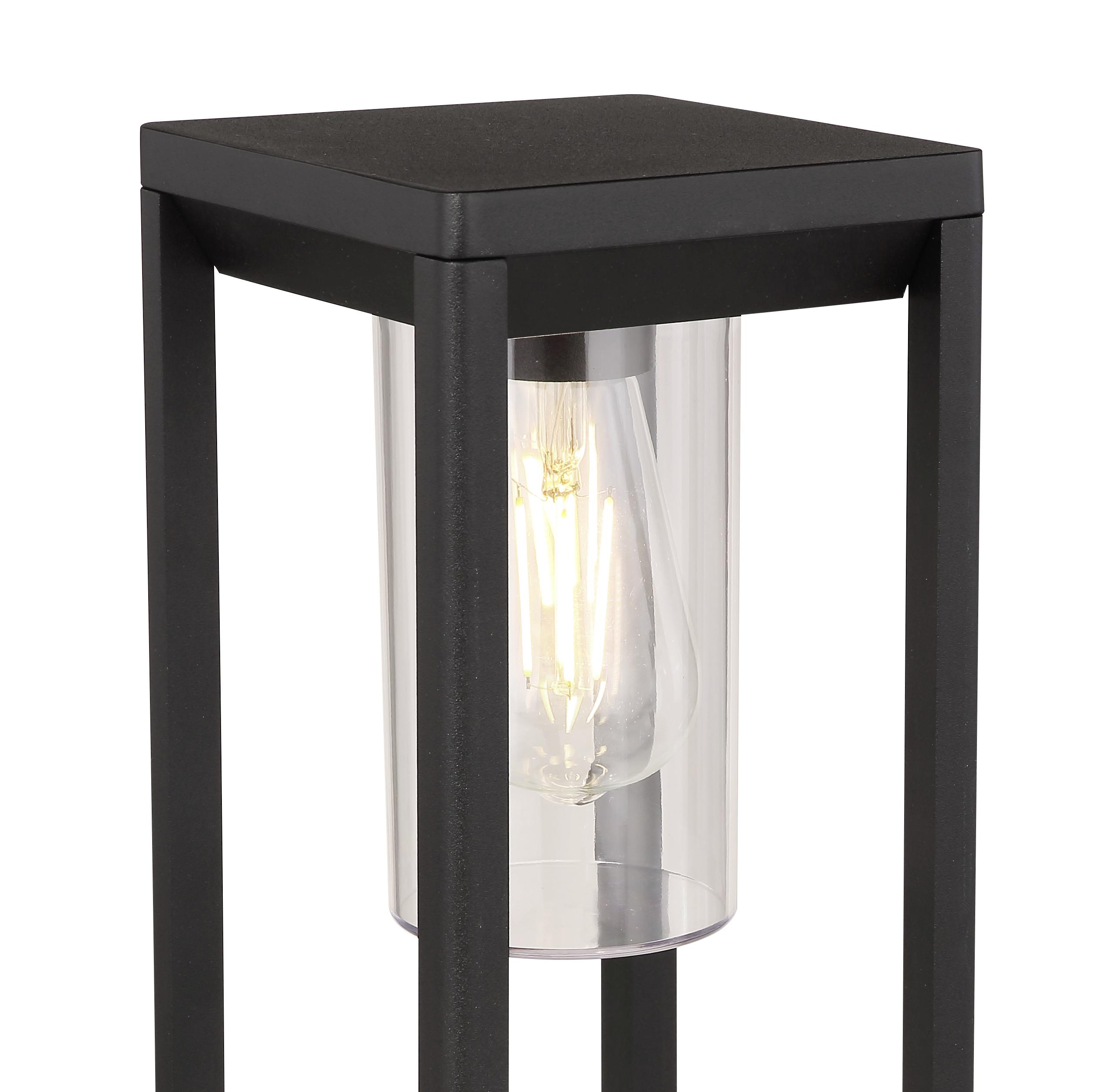 WEGELEUCHTE CANDELA H: 50 CM SCHWARZ - Klar/Schwarz, Basics, Kunststoff/Metall (15/15/50cm) - Globo