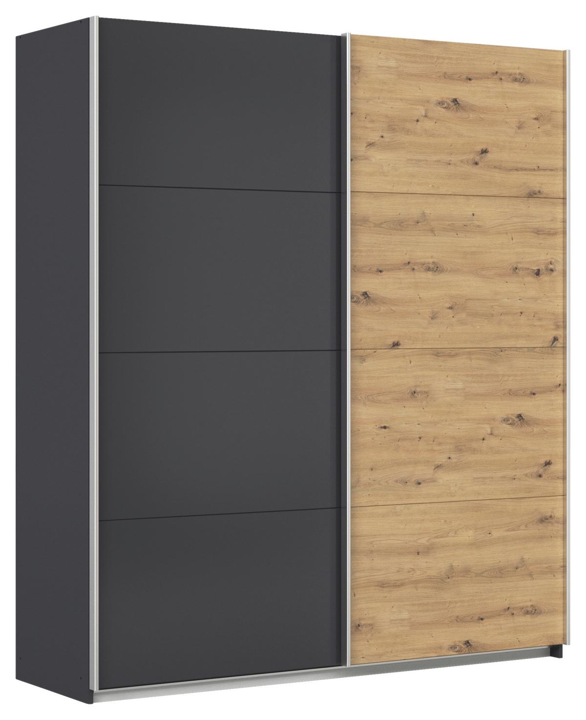 Ormar S Kliznim Vratima Feldkirch - hrast Artisan/antracit, Moderno, drvni materijal/metal (181/210/62cm) - Modern Living