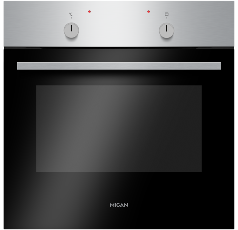 Einbaubackofen 90450 - Edelstahlfarben, Modern, Metall (59,5/59,5/55cm) - Mican