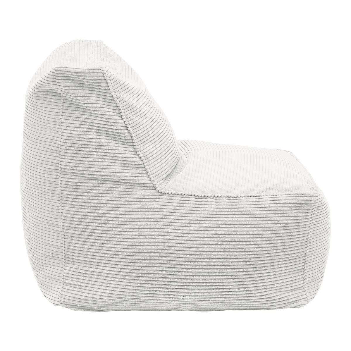 Sitzsack Caroline Weiß - Weiß, MODERN, Textil (75/84/88cm) - Mömax