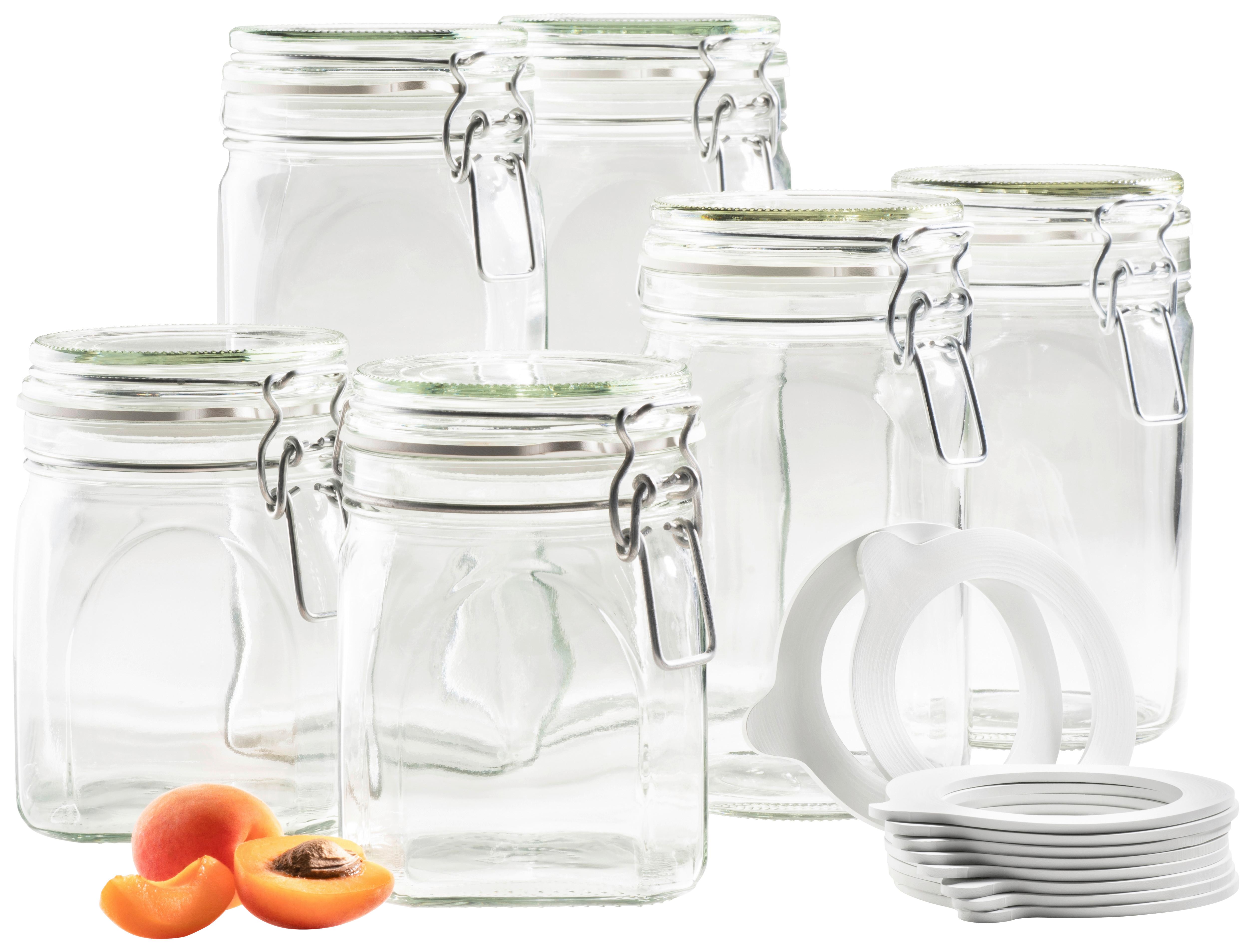 Einmachglas-Set Gothika, 6-teilig - Transparent, Basics, Glas - Mäser