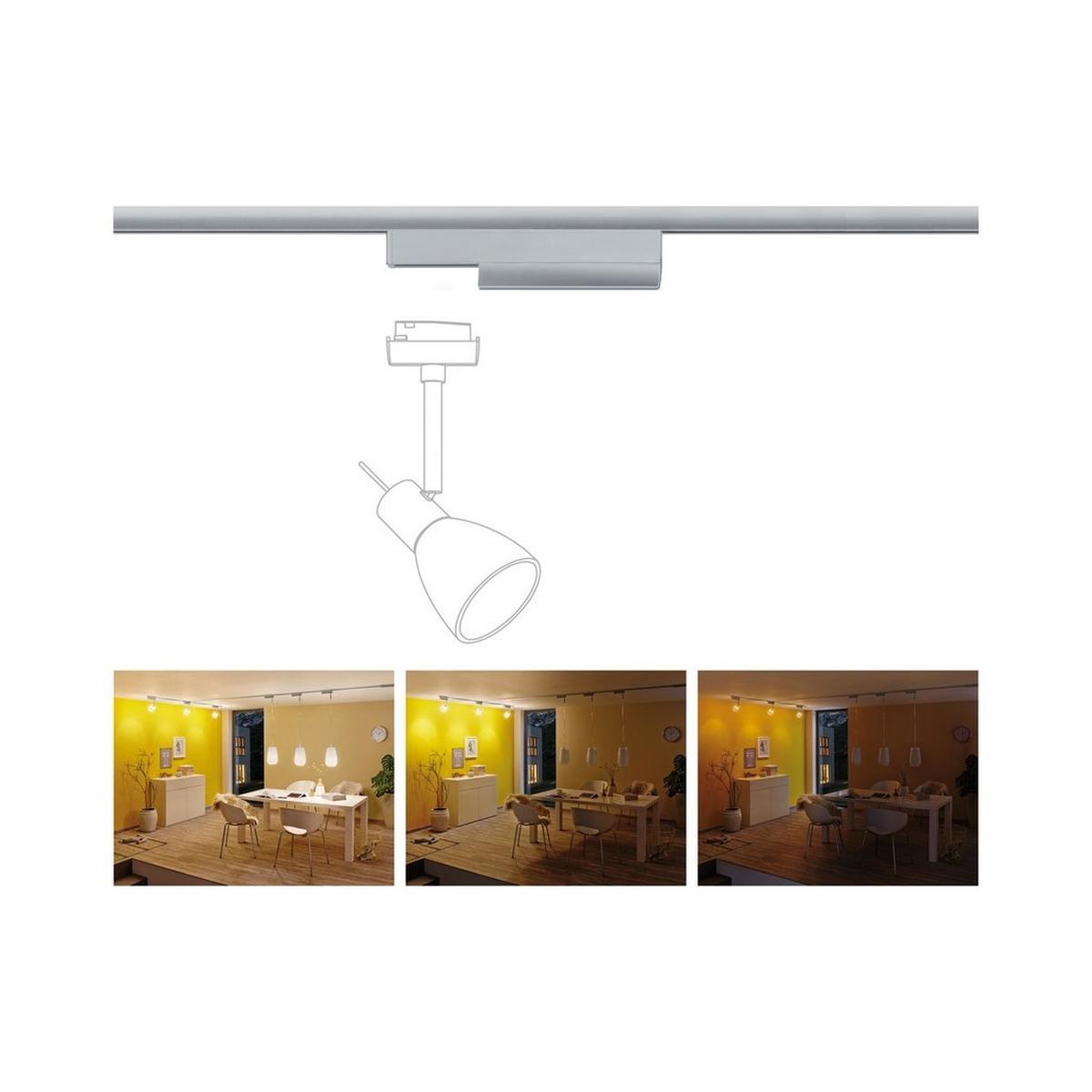 Schienensystem-Adapter Urail Adapter max. 50 Watt - Chromfarben, Basics, Kunststoff (16,6/5/2cm) - Paulmann
