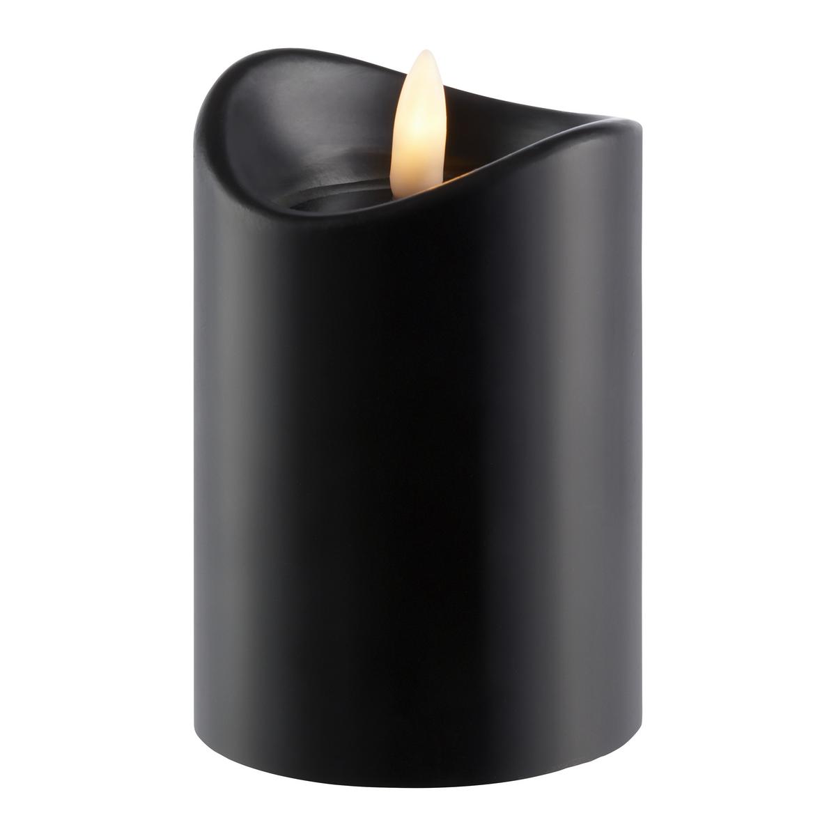 Lumânare LED Sven - Paz - negru, Konventionell, materiale naturale (7/10cm)