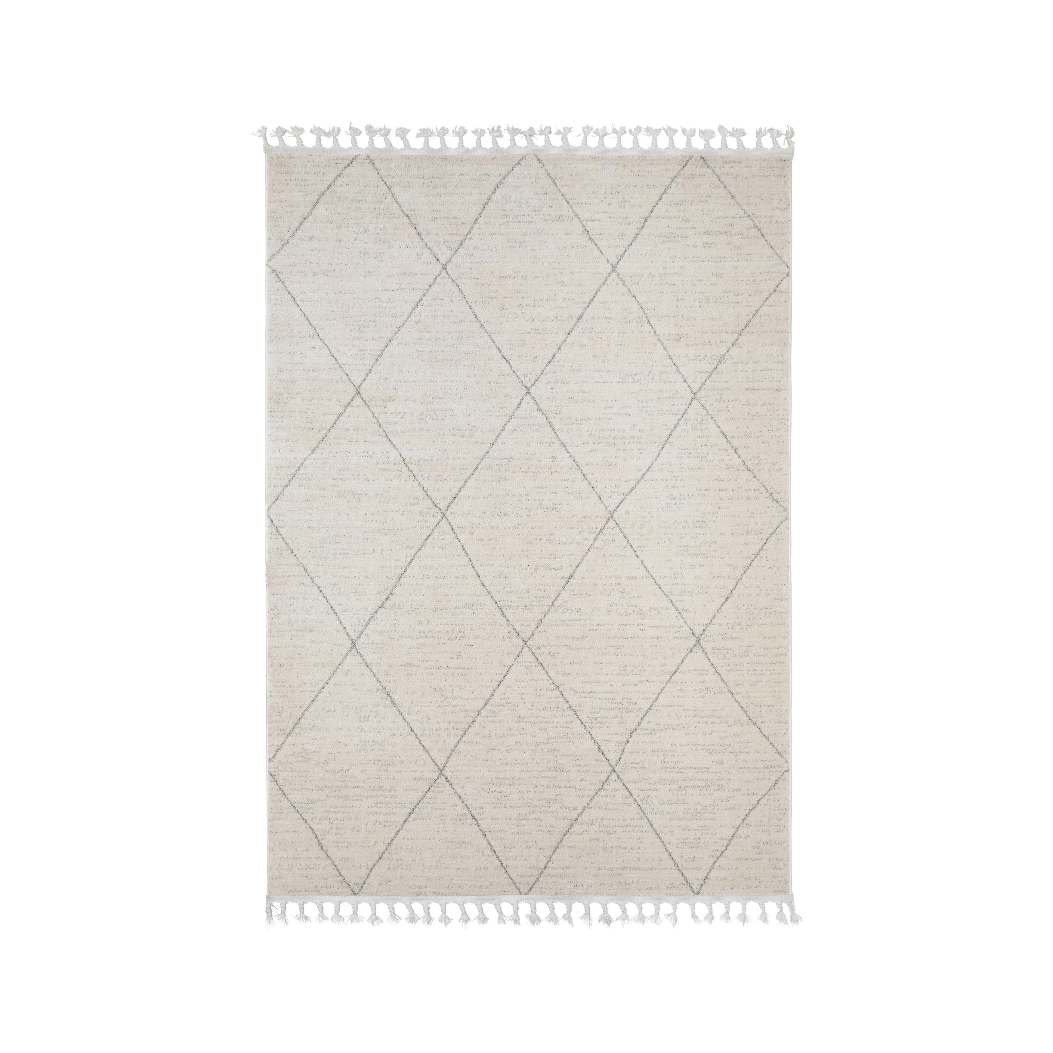 VÄVD MATTA ADJER 1 - ljusgrå/Alabasterfarben, Modern, textil (80/150cm) - Mömax
