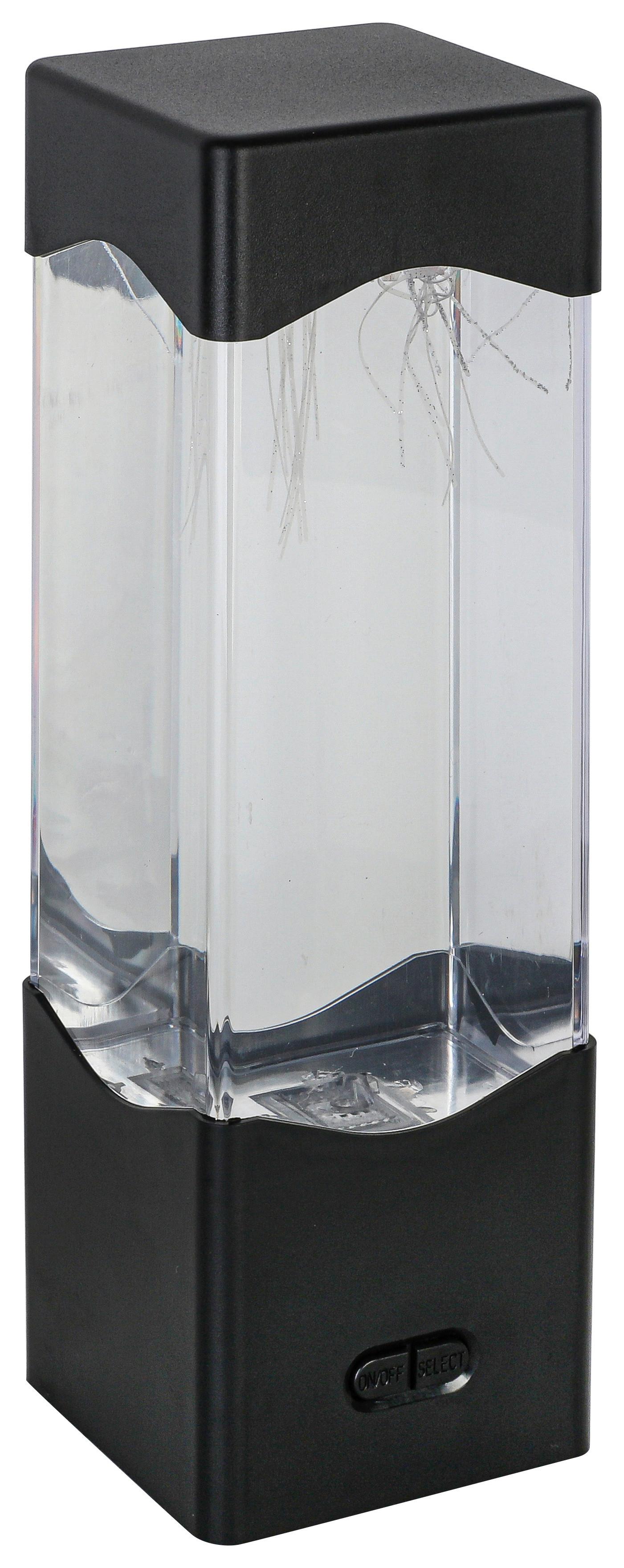 LED-DEKORATIONSLAMPA QUALI - svart/transparent, Modern, plast (7,5/23,3/7,5cm) - Mömax