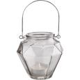 Laterne Georgina aus Farbglas - Türkis/Gelb, MODERN, Glas/Metall (10,5/9,7cm) - MÖMAX modern living