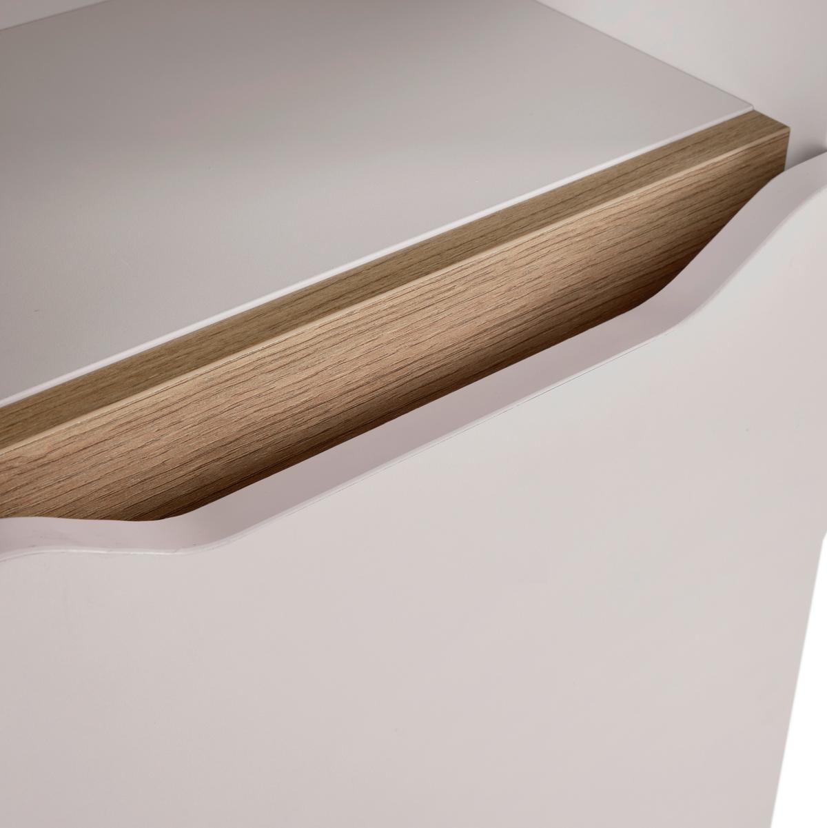 Hochschrank Mallorca Kaschmir/Eiche - Kaschmir/Schwarz, MODERN, Holzwerkstoff (40/190/30cm) - Based