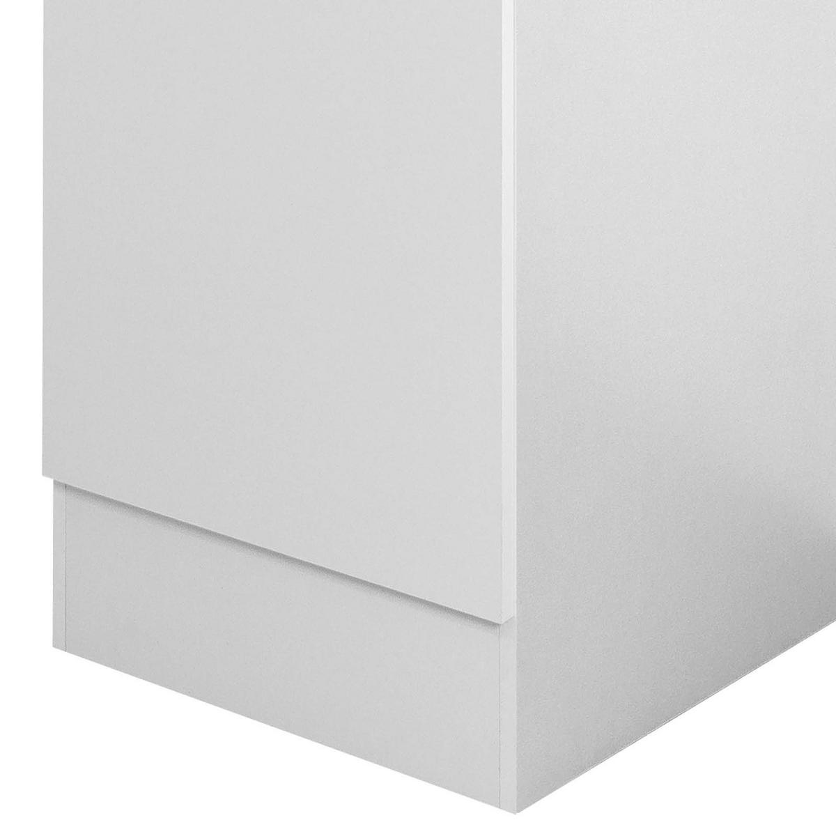 Kuhinjska Spodnja Omarica Wito, Bela - barve nerjavečega jekla/bela, umetna masa/leseni material (40/85/60cm) - FlexWell