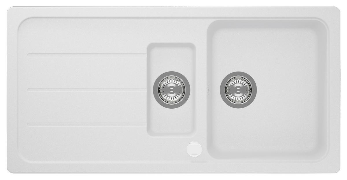 Pomivalno Korito Austin, 100x50cm - bela, Design, kamen (100/20/50cm) - Respekta