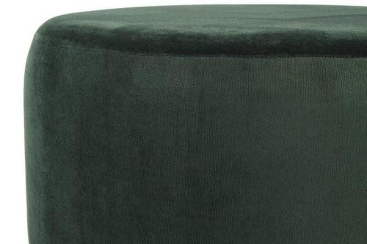 Hocker ca. 41x44,5 cm Dunkelgrün - Dunkelgrün/Silberfarben, Basics, Holzwerkstoff/Textil (41/44,5/41cm) - Kayoom