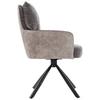 STOL MED ARMSTÖD SOPHIE - grå/svart, Modern, metall/textil (60/93/67cm) - Premium Living