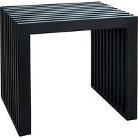 Hocker RIB ca. 45x43x35 cm - Schwarz, KONVENTIONELL, Holz (45/43/35cm) - MID.YOU