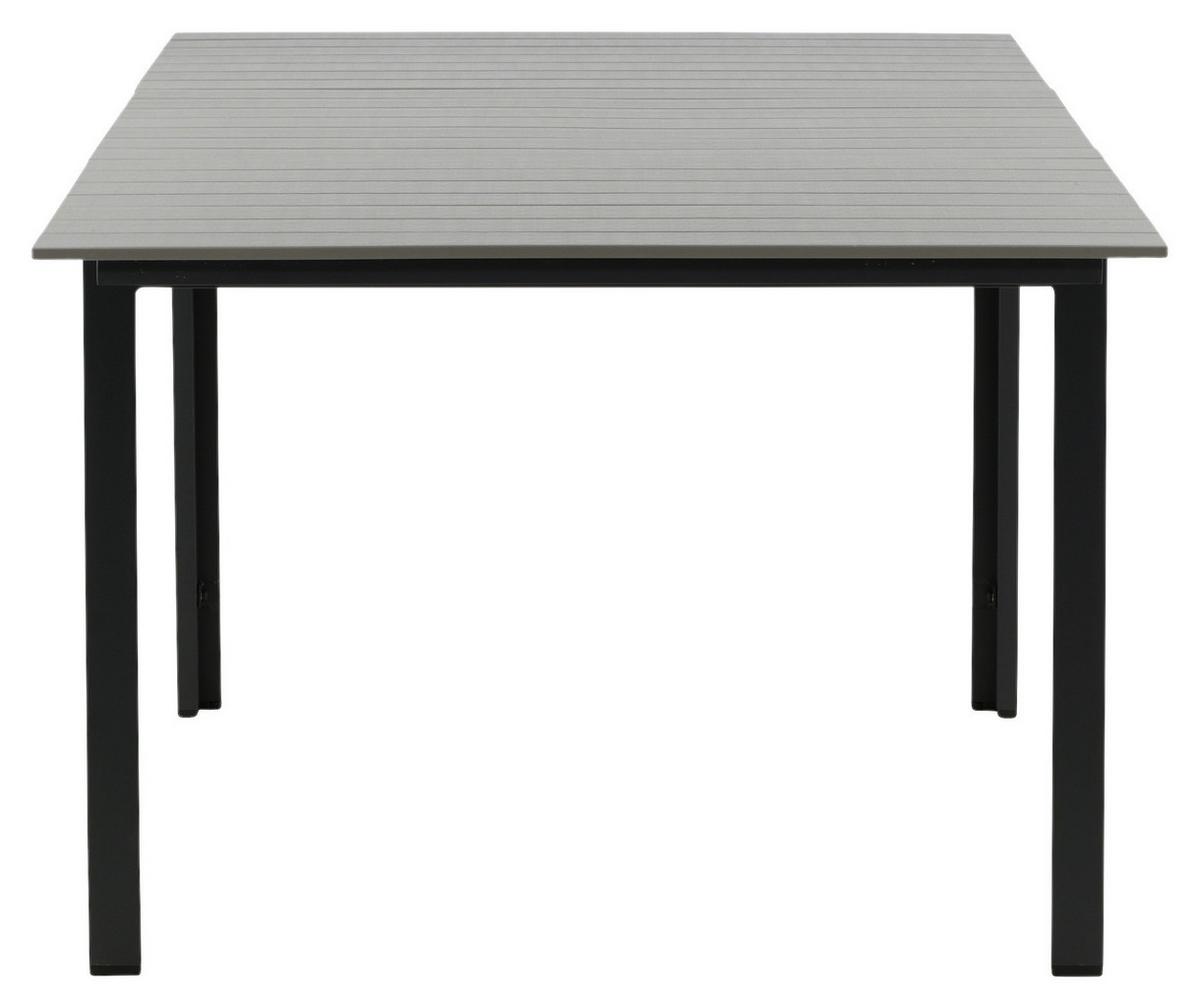 Gartentisch Levels ca. 160x100x75 cm Grau/Schwarz - Schwarz/Grau, KONVENTIONELL, Metall (160/100/75cm) - Gardenson