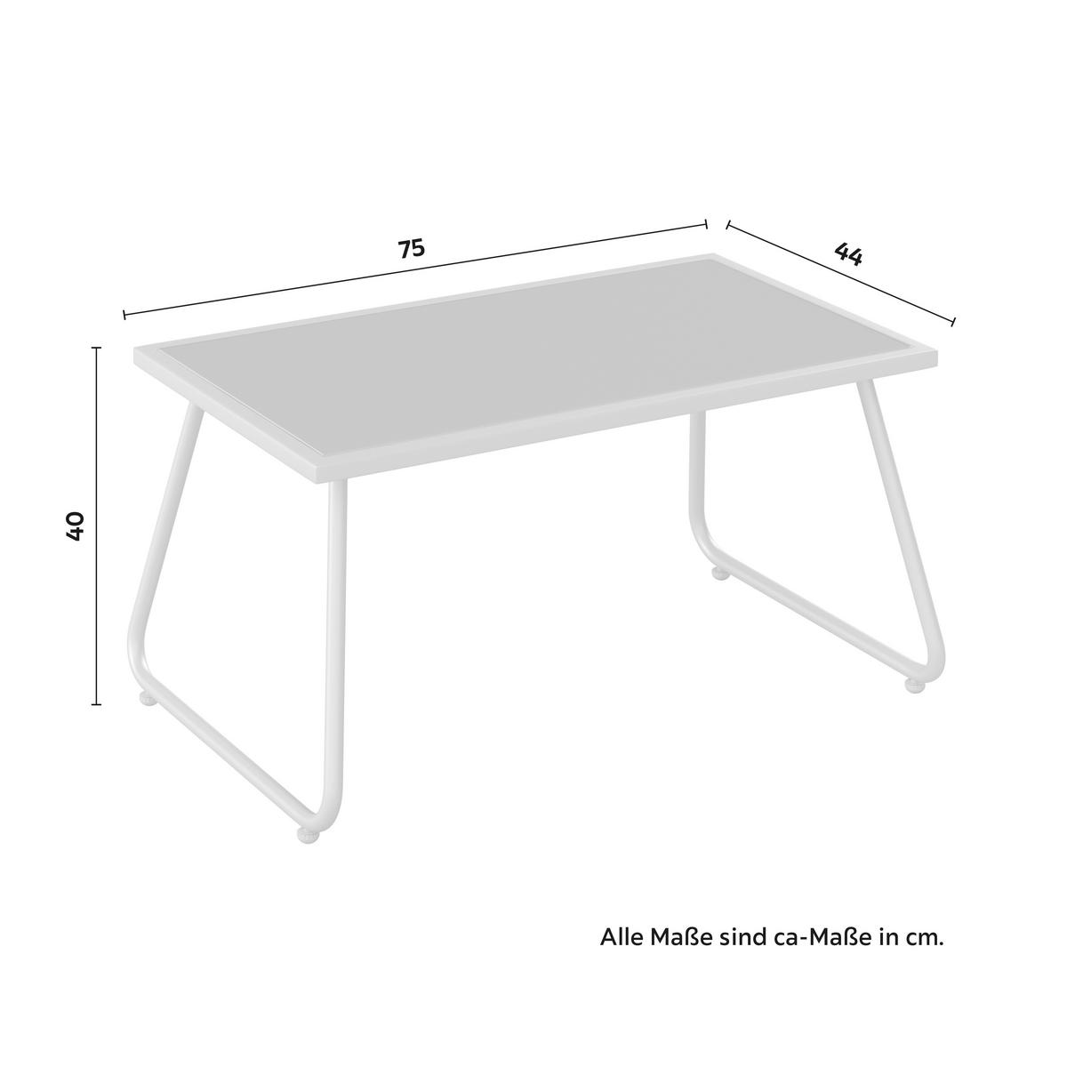 Set grădină Alin - crem, Modern, sticlă/metal (113/73/74cm) - Mömax