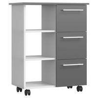 Večnamenski Voziček Esilo, Siva, Bela - bela/antracit, Design, leseni material (68/38/85cm) - MID.YOU