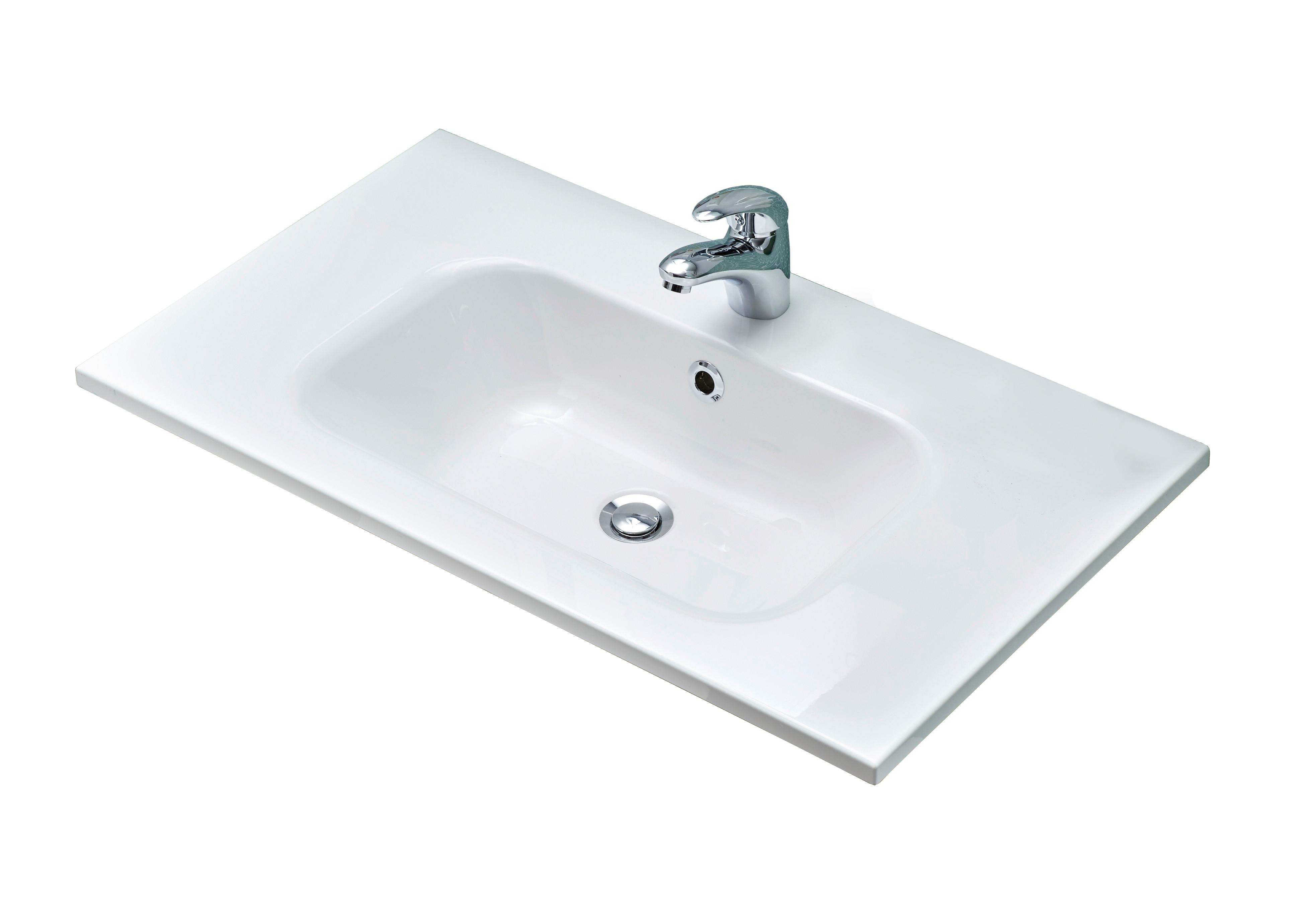 Lavoar Georgia - alb, Modern, piatră (81/2/46cm)