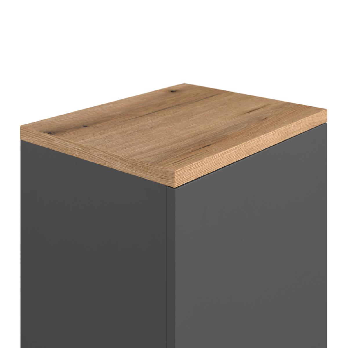 Dulap înalt Cotia - culoare lemn stejar/antracit, Modern, material pe bază de lemn (40/170/30cm) - James Wood