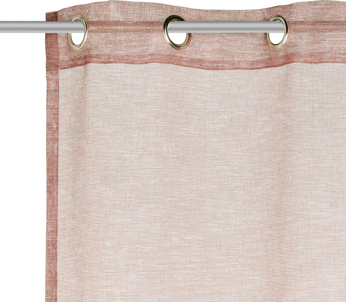 ZASŁONA NA PRZELOTKACH CARINO - terakota, Basics, tkanina (145/245cm) - Ambiente