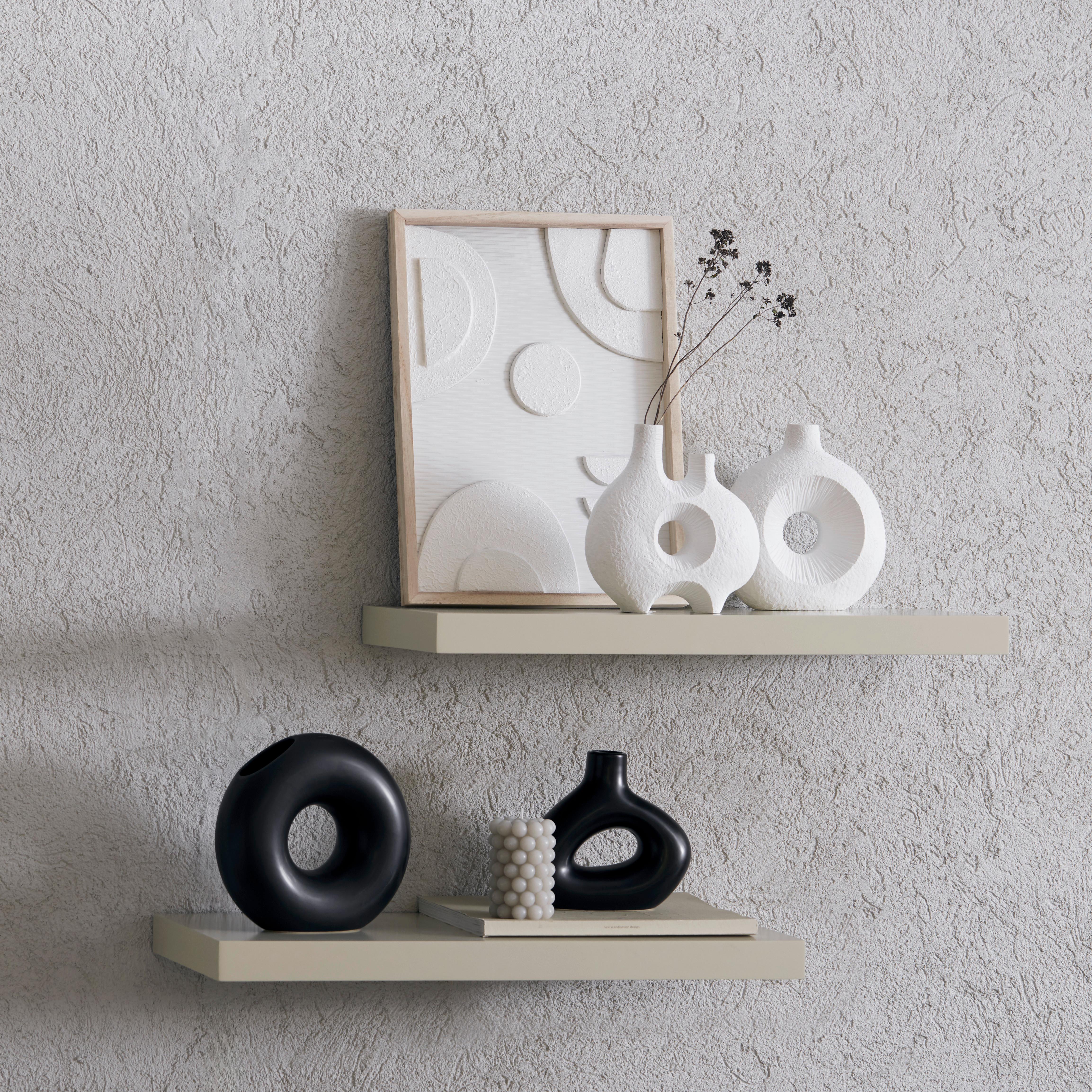 Dekovase Mellery in Schwarz matt - Schwarz, Basics, Keramik (21/19/8cm) - Modern Living