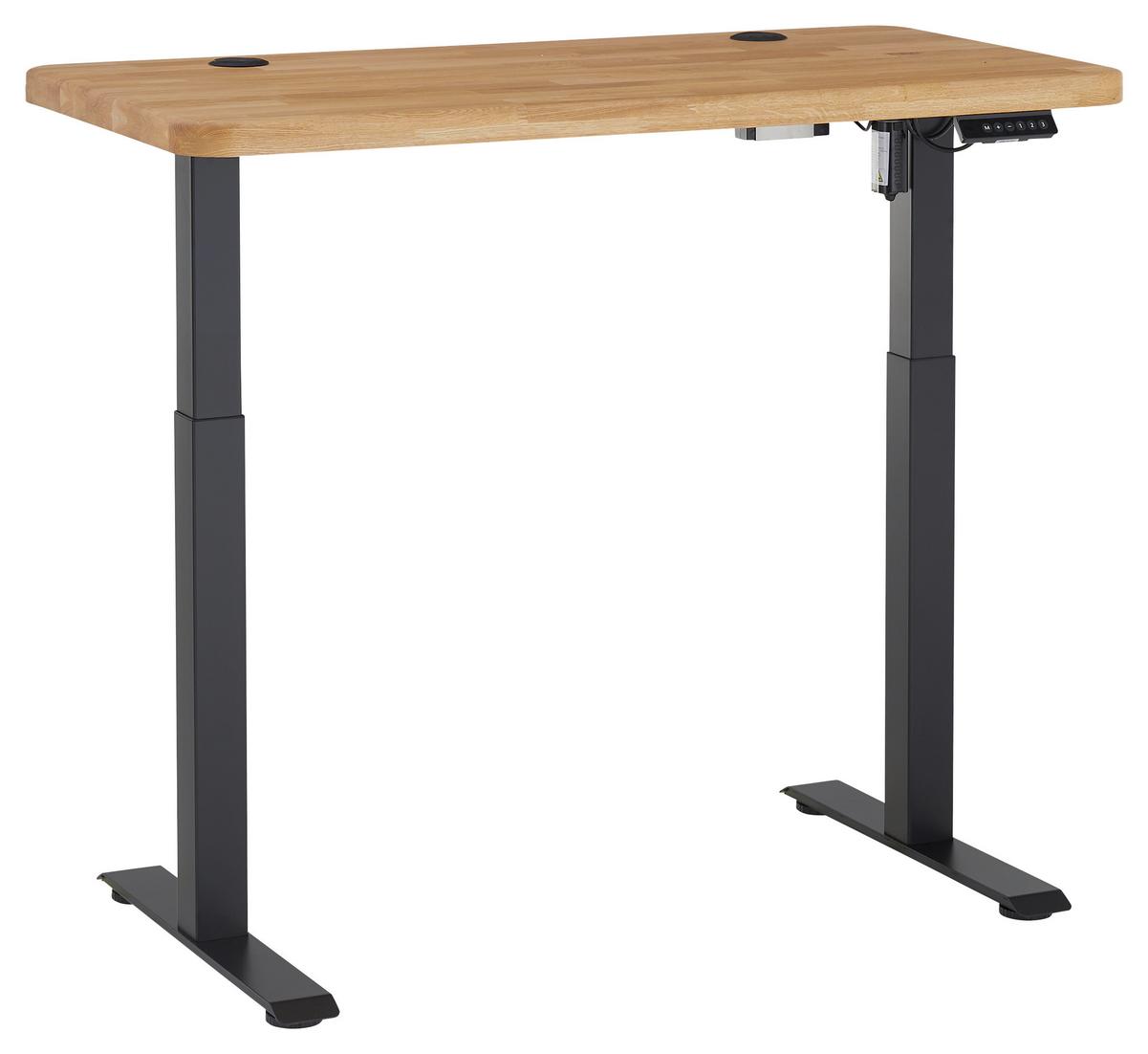 BIURKO RECIFE - kolor dębowy, Modern, metal/drewno (120/60/76-119cm) - Linea Natura