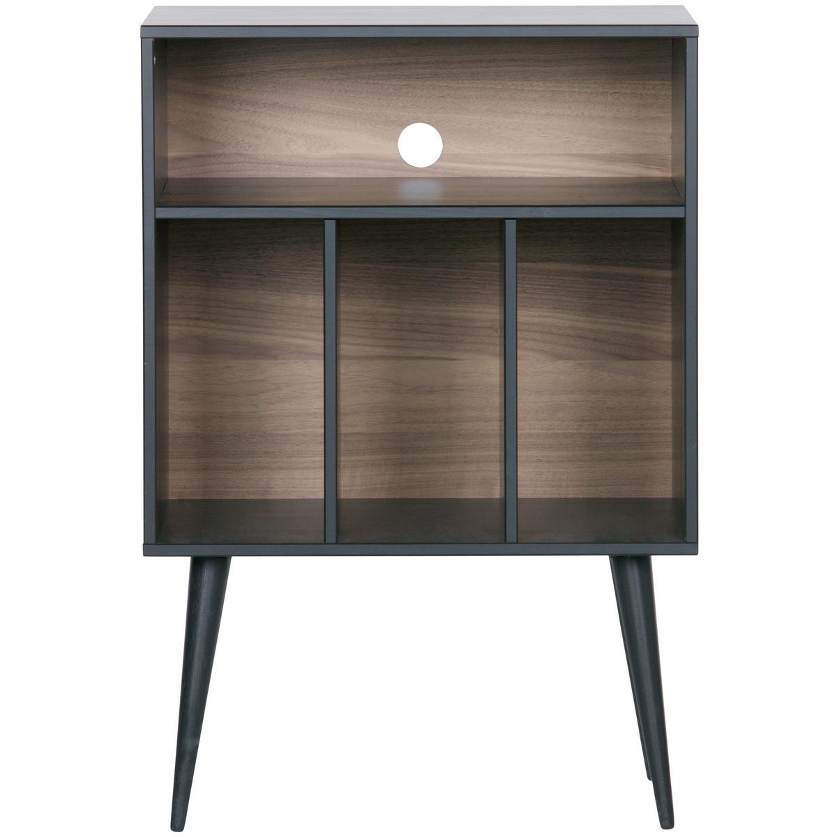 Kommode James Schwarz/Walnussfarben B: 60cm - Walnussfarben/Schwarz, Design, Holz/Holzwerkstoff (60/83/44cm) - Livetastic