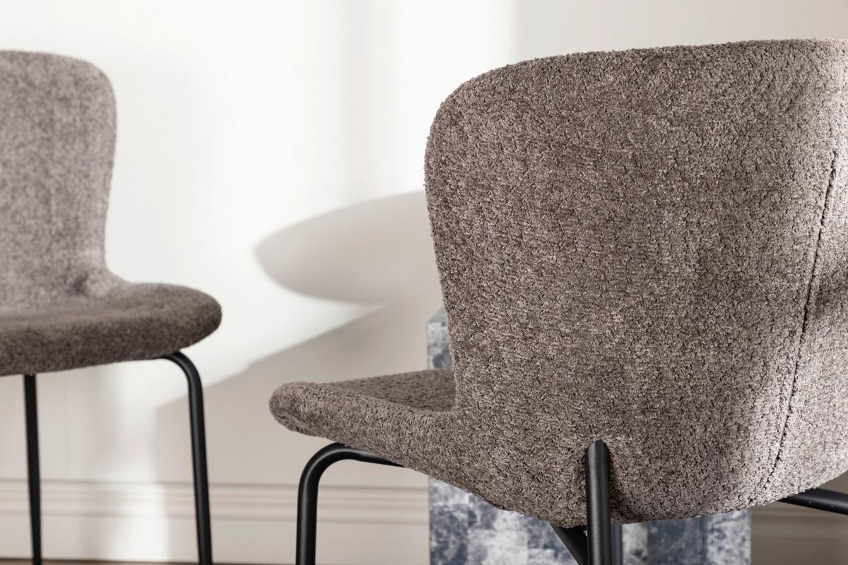 STUHL-SET MODESTO - Dunkelgrau/Schwarz, Design, Kunststoff/Textil (48/79,5/54cm) - Livetastic