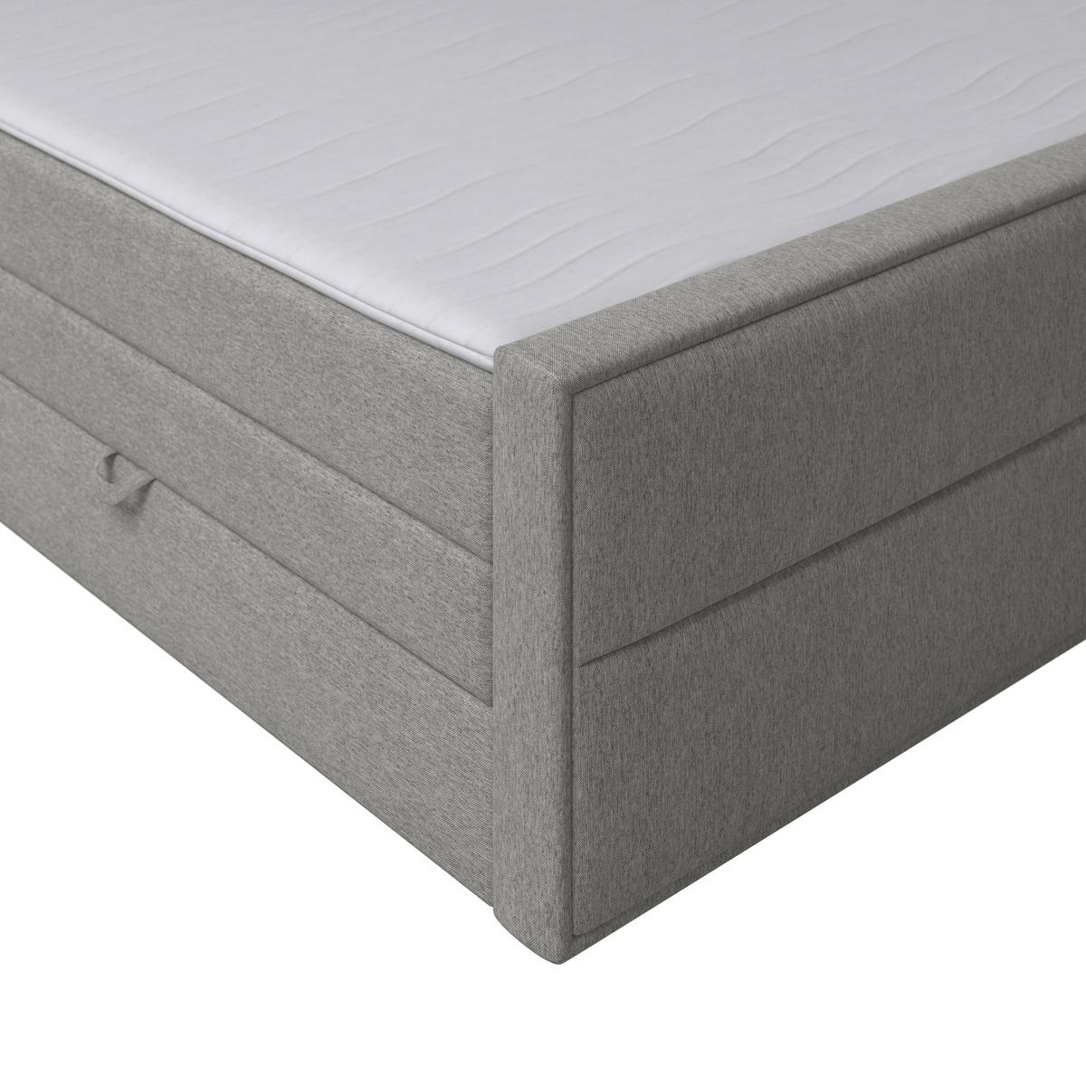 Boxspringbett Palermo ca. 180x200 cm Silberfarben - Silberfarben/Schwarz, MODERN, Karton/Holzwerkstoff (180/200cm) - MID.YOU