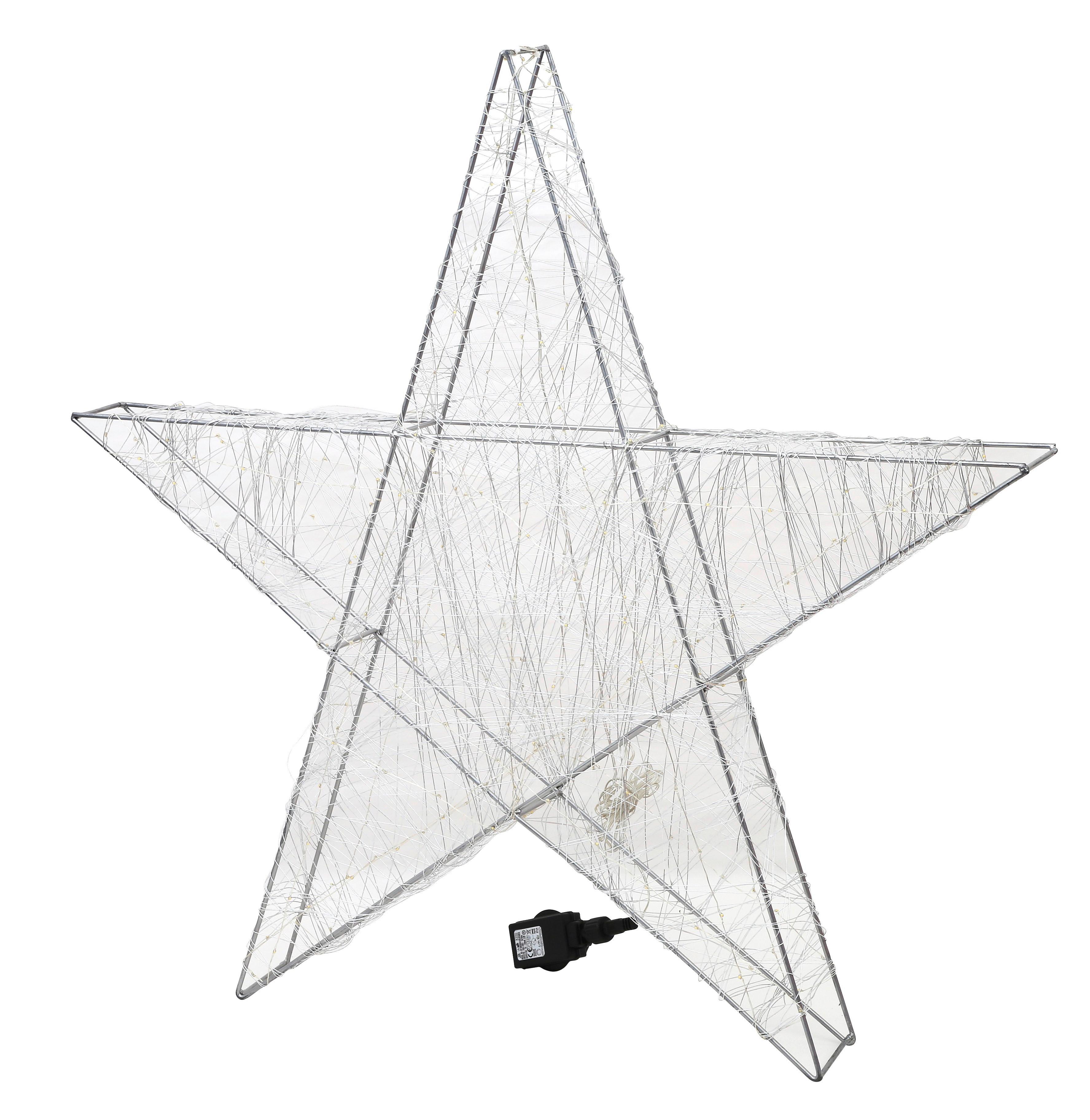 GWIAZDA DEKORACYJNA 613-400835 - kolor srebrny, Trend, metal (57/60/6cm)