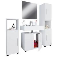 Kopalnica Flandu Ii, Bela - bela, Moderno, leseni material (122cm) - MID.YOU